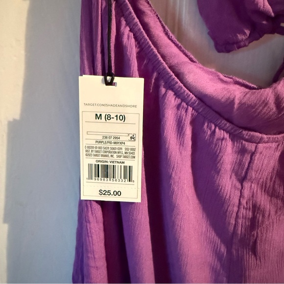 Shade & Shore Purple Cut Out Halter Midi Swim Cover Up Dress Women M NWT - Picture 8 of 11